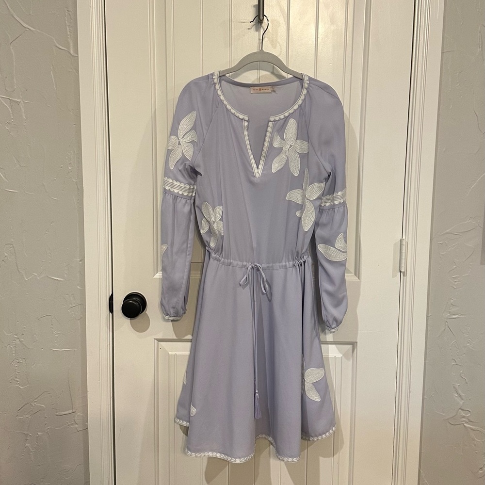 Tory Burch Lilac Dress with Floral Accents